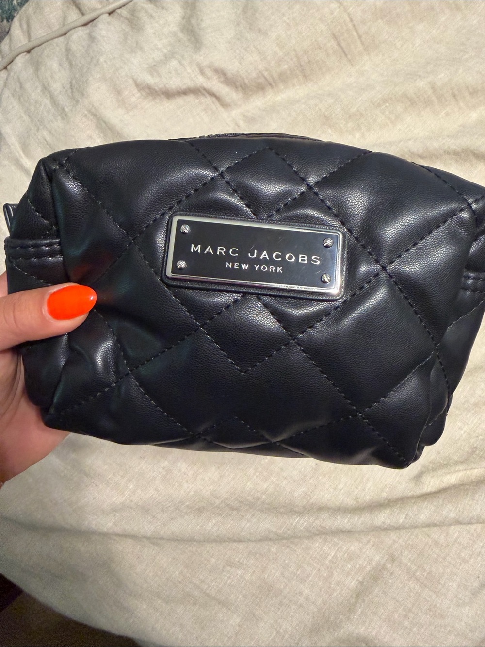 Marc Jacobs Moto Quilted Cosmetic Pouch in Black - Picture 2 of 12